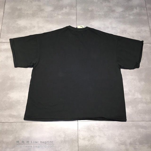 Yeezy Season 5 19春夏新款 寬鬆版型 黑色男短袖T恤  tzy1865